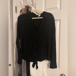 Treasure & Bond Tie-front Button Down